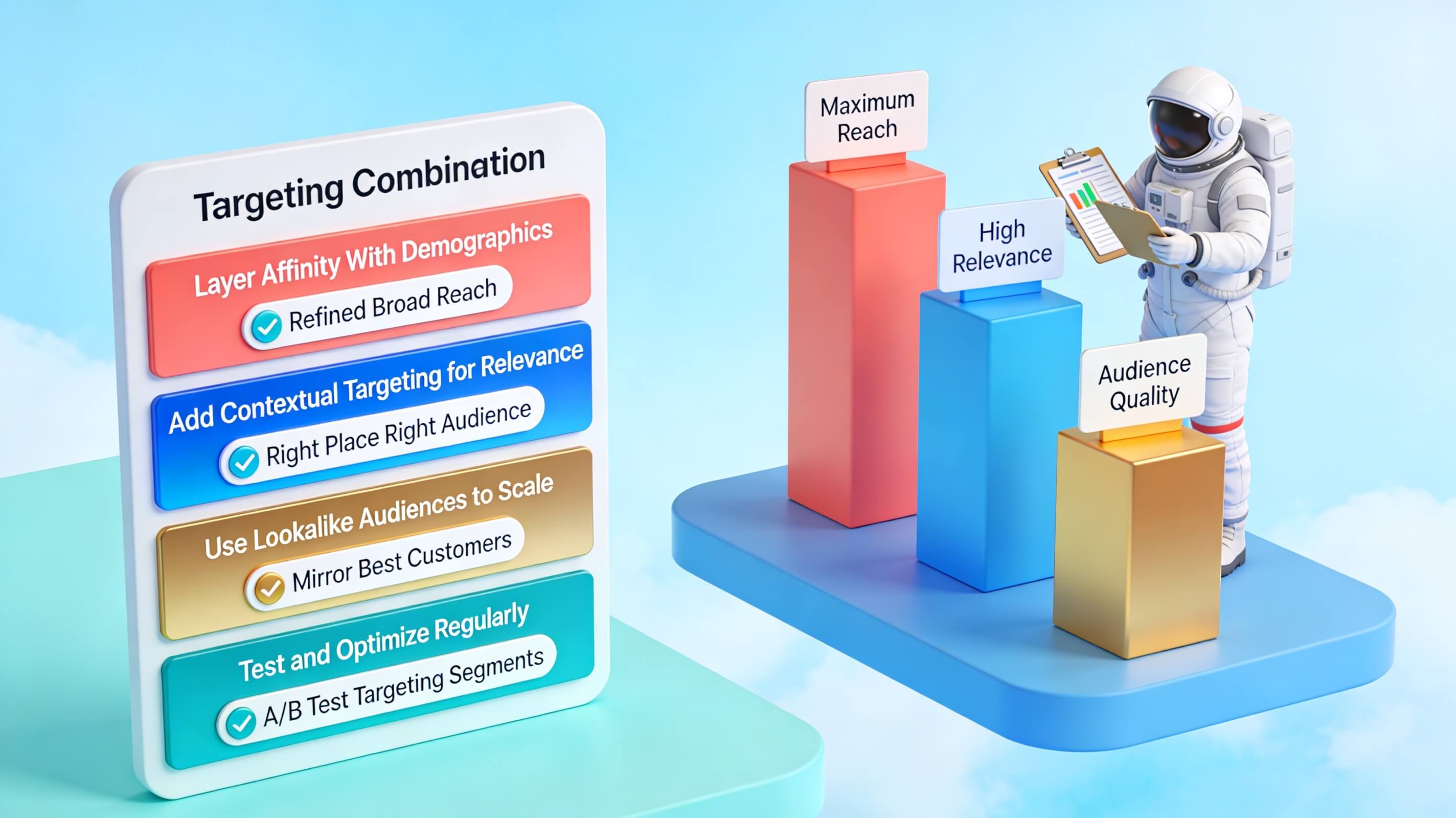 Which targeting option is best for achieving brand awareness end