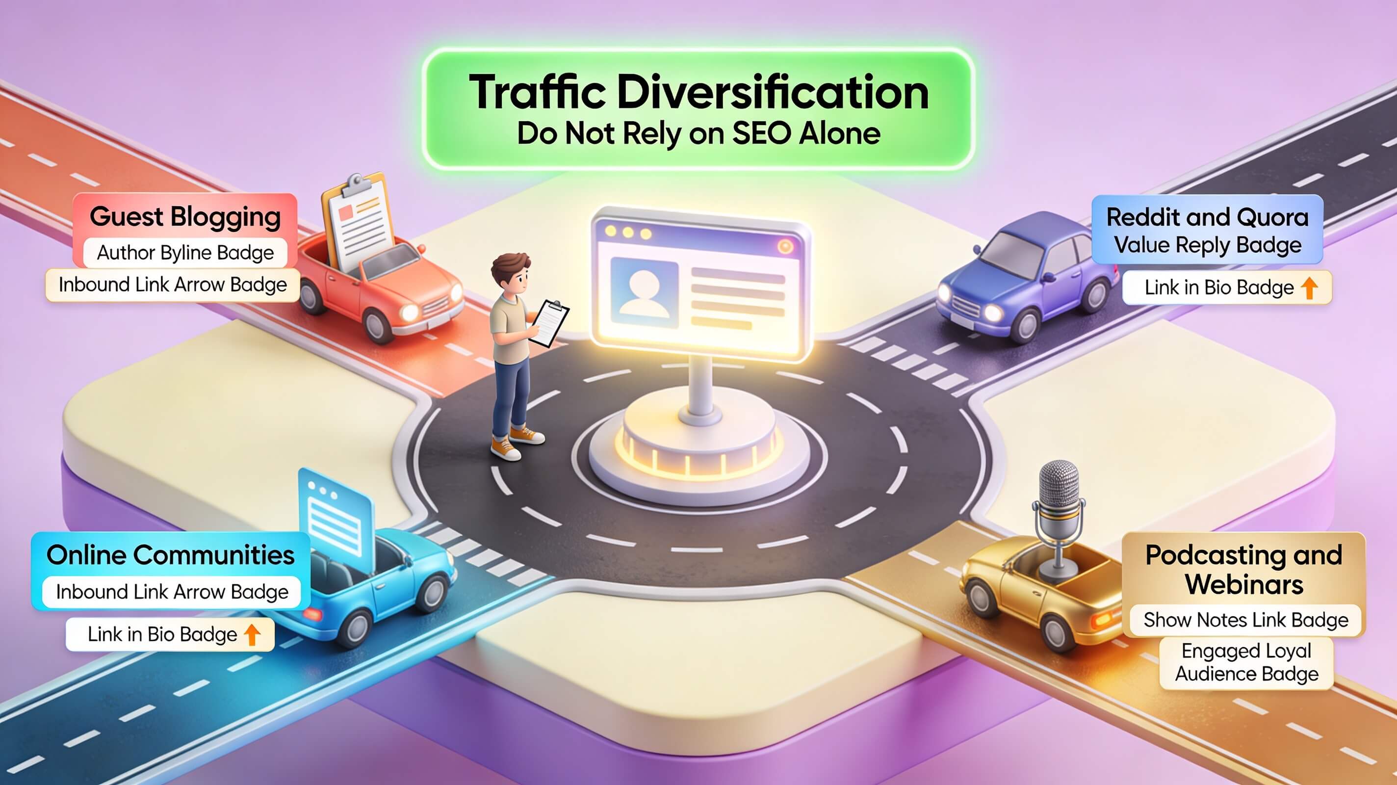 SEO alternative methods to drive website traffic middle