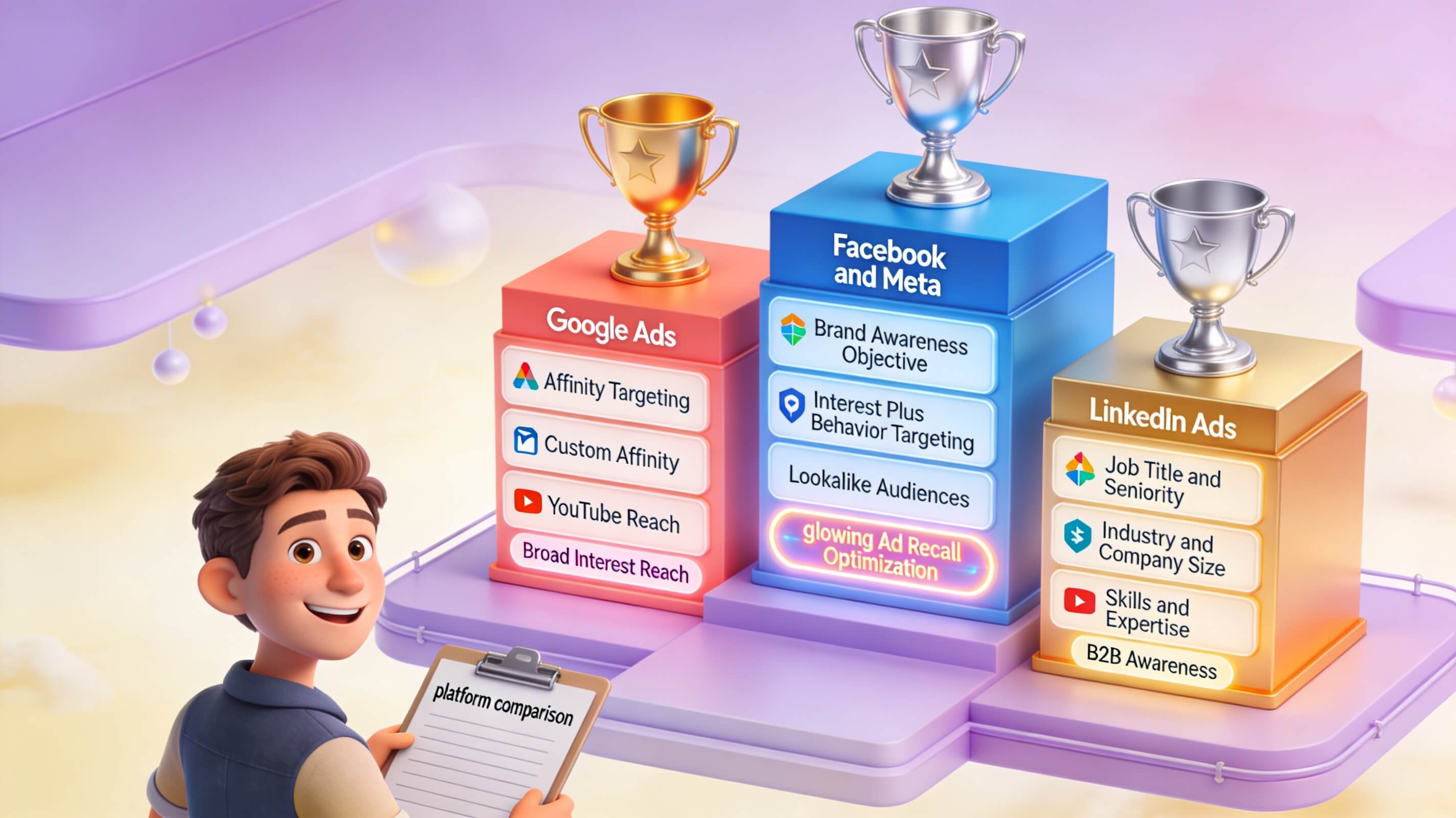 Which targeting option is best for achieving brand awareness middle