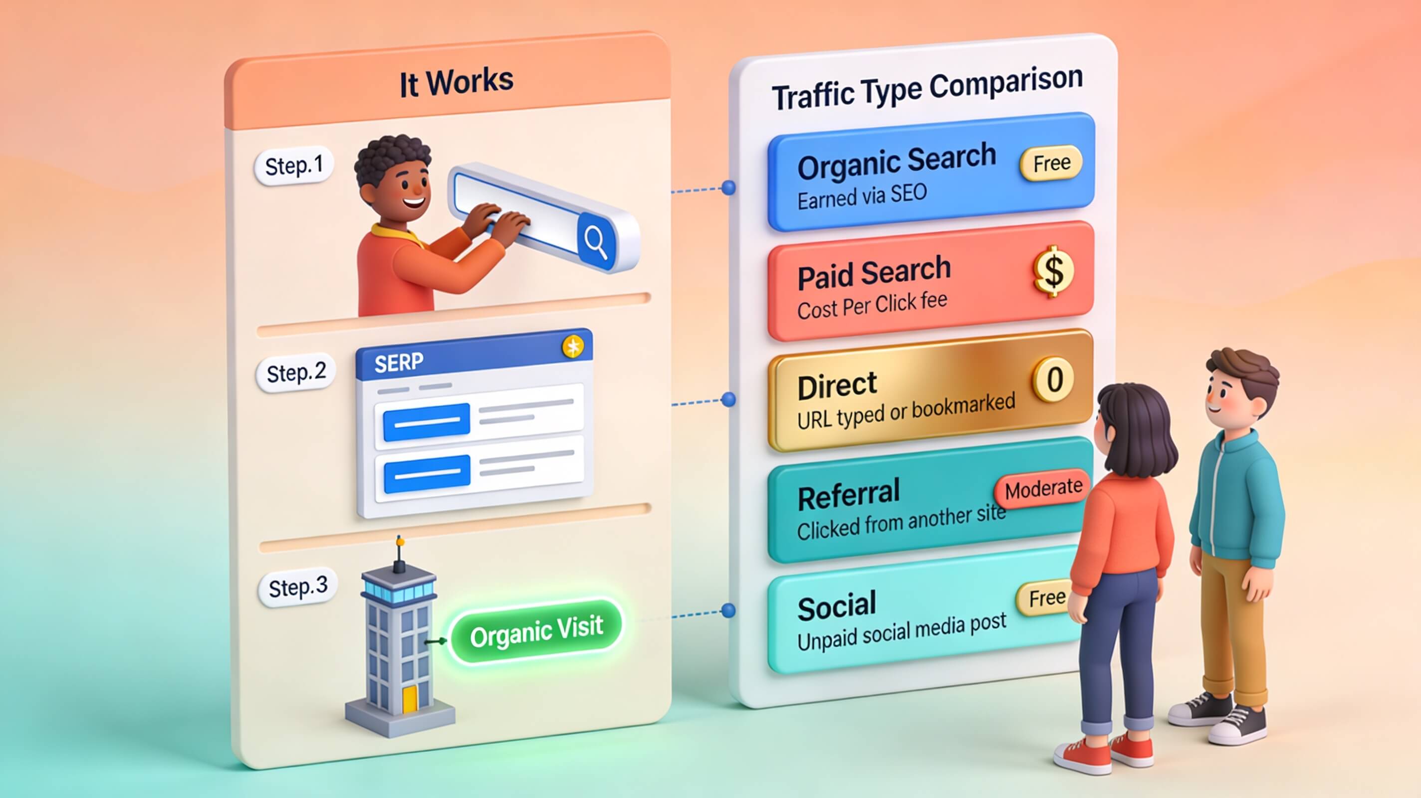 What is organic traffic start