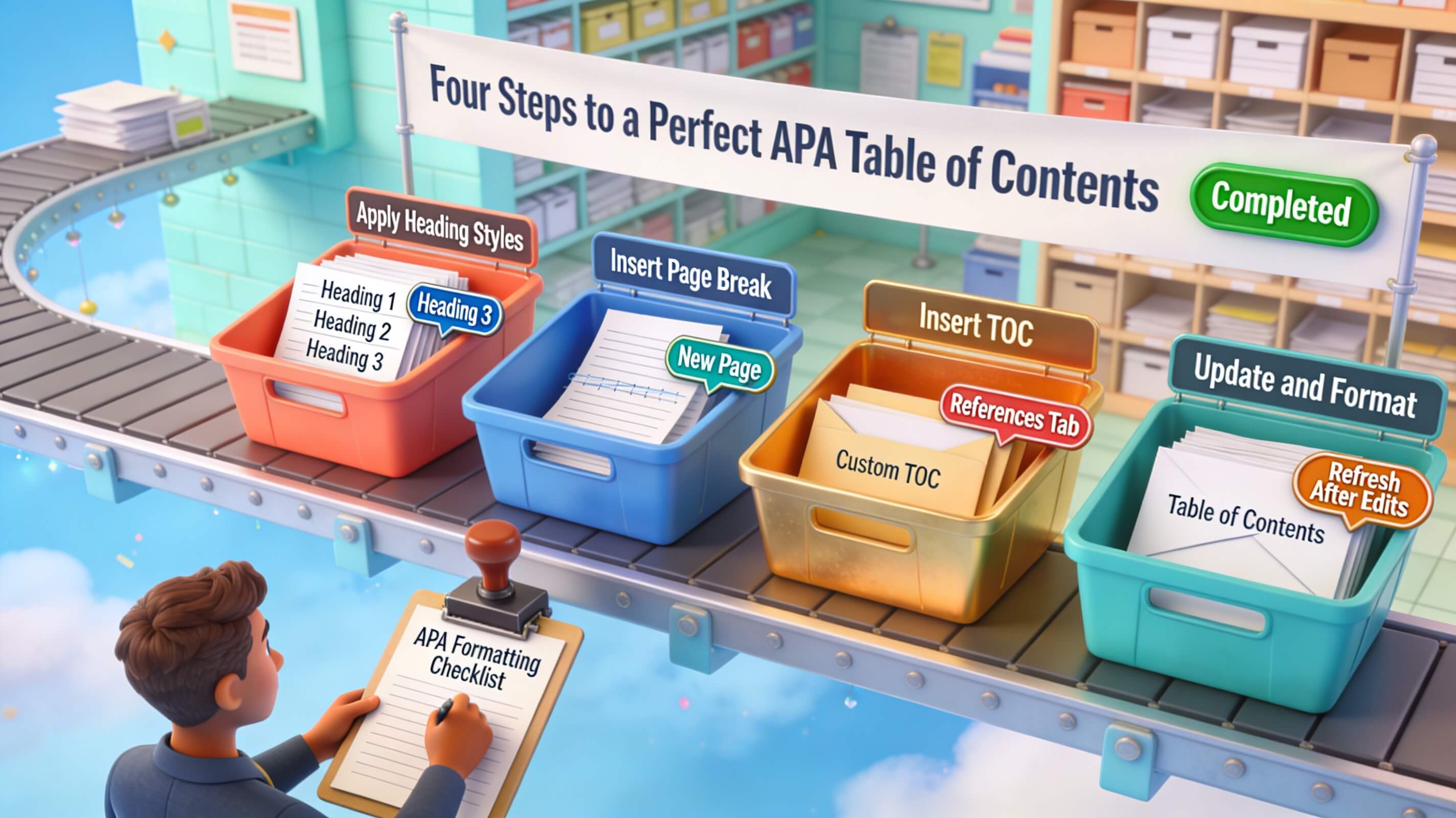 APA Table of Contents end