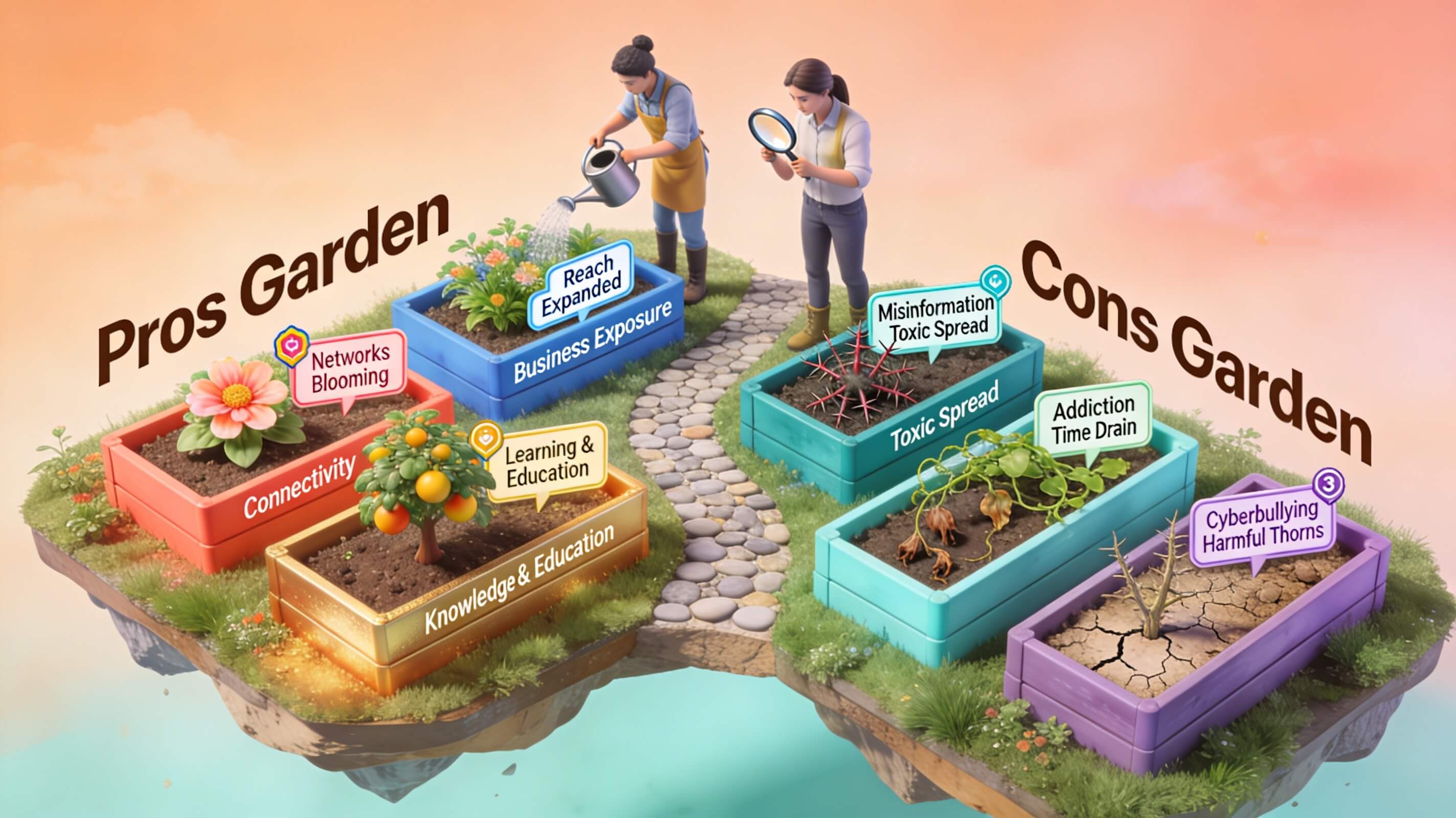 Pros and Cons of Social Media start
